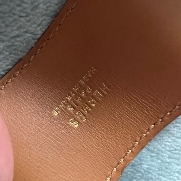 Hermes small red CDC bracelet with gold hardware - Picture 8 of 14